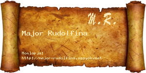 Major Rudolfina névjegykártya